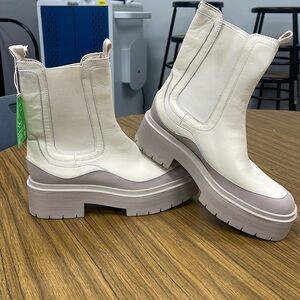 Sam Edelman Cream Laila Ankle Boots